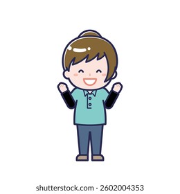 This is an illustration of a woman's "child support worker".