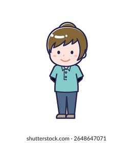 Dies ist eine Illustration einer "Kinderbetreuerin" einer Frau.