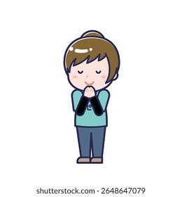 This is an illustration of a woman's "Child support worker".