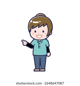 Esta es una ilustración del "Trabajador de Asistencia infantil" de una mujer.