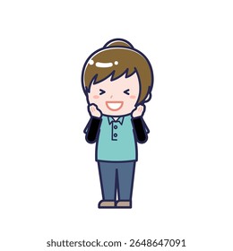 Esta es una ilustración del "Trabajador de Asistencia infantil" de una mujer.