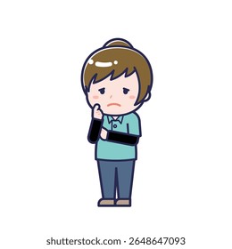 This is an illustration of a woman's "Child support worker".