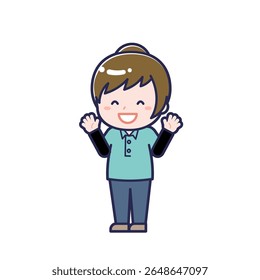 This is an illustration of a woman's "Child support worker".