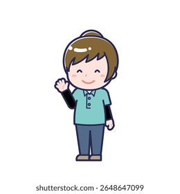 This is an illustration of a woman's "Child support worker".