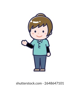 Esta es una ilustración del "Trabajador de Asistencia infantil" de una mujer.