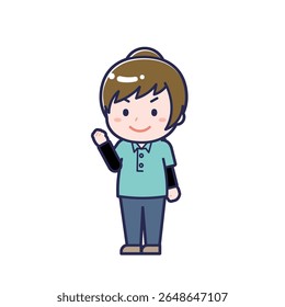 Esta é uma ilustração do trabalho de uma mulher chamado "Criança de sustento".