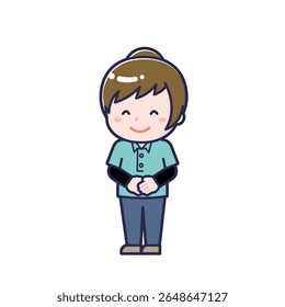 This is an illustration of a woman's "Child support worker".