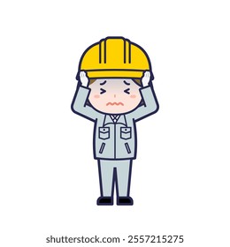 This is an illustration of a woman's "construction worker".