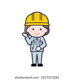 This is an illustration of a woman's "construction worker".