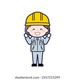 This is an illustration of a woman's "construction worker".
