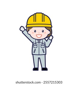 This is an illustration of a woman's "construction worker".