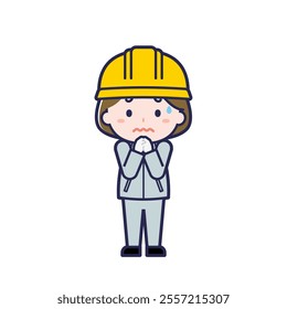 This is an illustration of a woman's "construction worker".