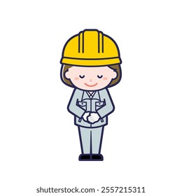 This is an illustration of a woman's "construction worker".