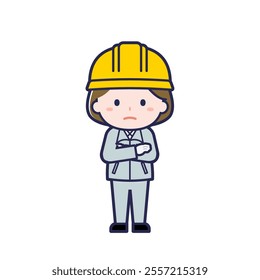 This is an illustration of a woman's "construction worker".