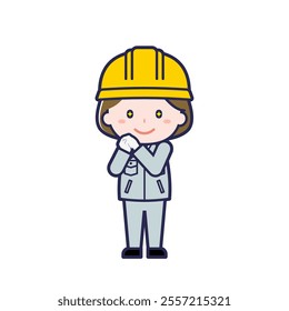 This is an illustration of a woman's "construction worker".