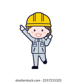 This is an illustration of a woman's "construction worker".