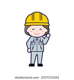 This is an illustration of a woman's "construction worker".
