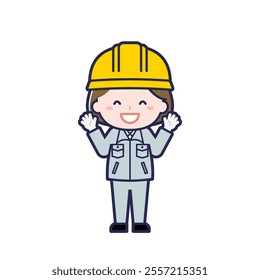 This is an illustration of a woman's "construction worker".