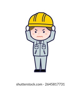 This is an illustration of a woman's "Construction worker".