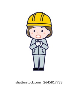 This is an illustration of a woman's "Construction worker".
