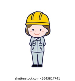 This is an illustration of a woman's "Construction worker".