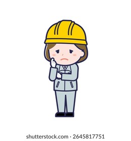 Esta es una ilustración del "Trabajador de la construcción" de una mujer.