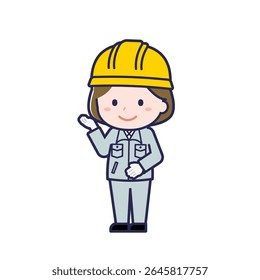 This is an illustration of a woman's "Construction worker".