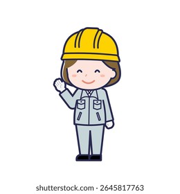 This is an illustration of a woman's "Construction worker".
