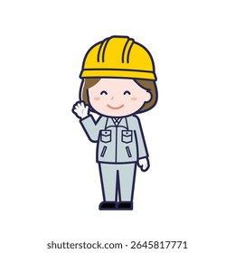 Dies ist eine Illustration des "Bauarbeiters" einer Frau.