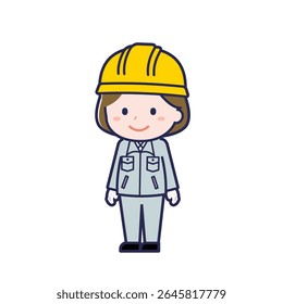 This is an illustration of a woman's "Construction worker".