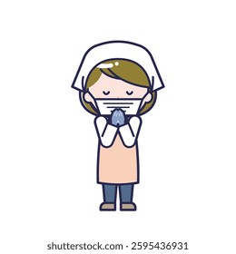 This is an illustration of a woman's "cook".
