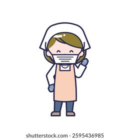 This is an illustration of a woman's "cook".