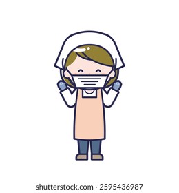This is an illustration of a woman's "cook".