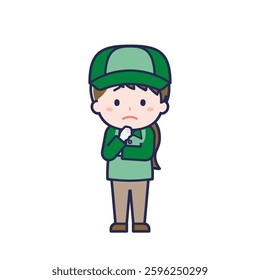 This is an illustration of a woman's "delivery person".