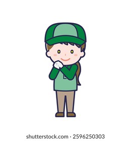 This is an illustration of a woman's "delivery person".