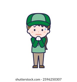 This is an illustration of a woman's "delivery person".