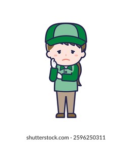 This is an illustration of a woman's "delivery person".