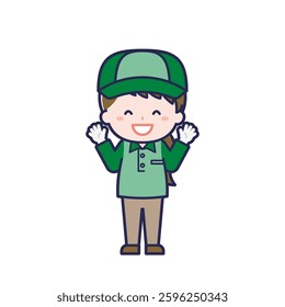 This is an illustration of a woman's "delivery person".