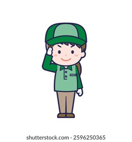 This is an illustration of a woman's "delivery person".