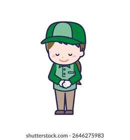 This is an illustration of a woman's "Delivery Person".