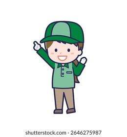 This is an illustration of a woman's "Delivery Person".