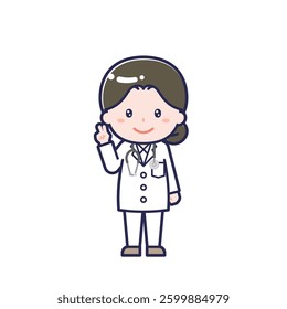 This is an illustration of a woman's "doctor".