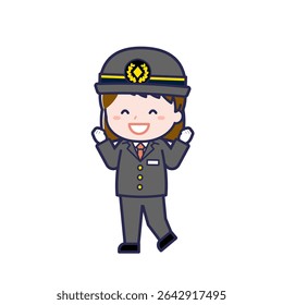 Esta é uma ilustração do "Motorista" de uma mulher.