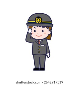 Esta é uma ilustração do "Motorista" de uma mulher.