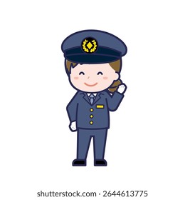 Esta é uma ilustração do "Motorista" de uma mulher.