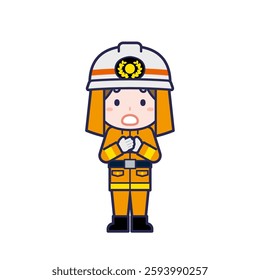 This is an illustration of a woman's "firefighter".