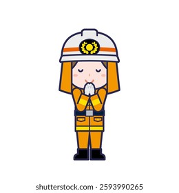 This is an illustration of a woman's "firefighter".
