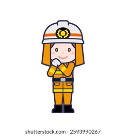 This is an illustration of a woman's "firefighter".