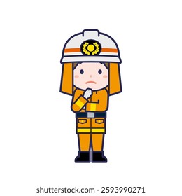 This is an illustration of a woman's "firefighter".