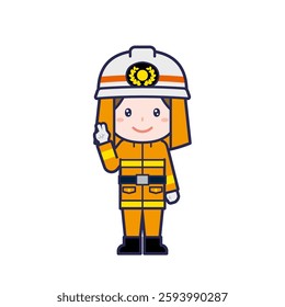 This is an illustration of a woman's "firefighter".